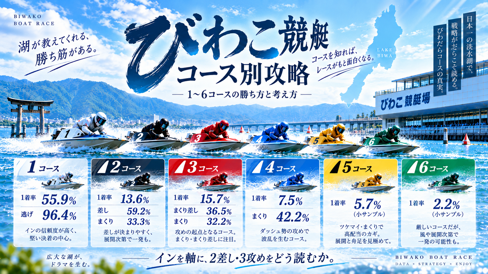 びわこ競艇コース別攻略の画像