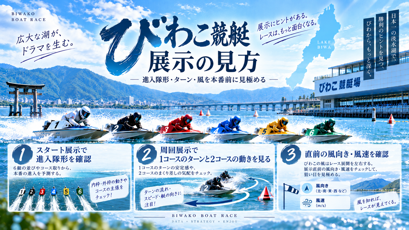 びわこ競艇展示の見方の画像